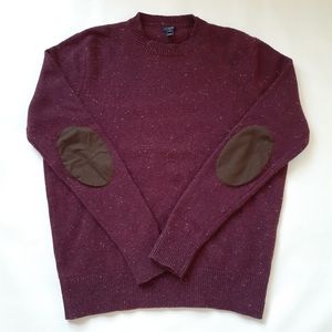 J. Crew Burgundy Sweater w/Elbow Patches